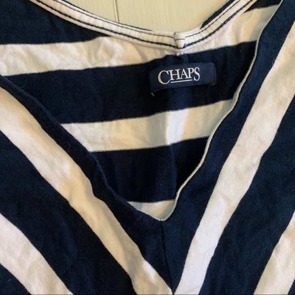 Women’s Chaps Blue & White Striped Maxi Dress Size XL - Picture 4 of 11